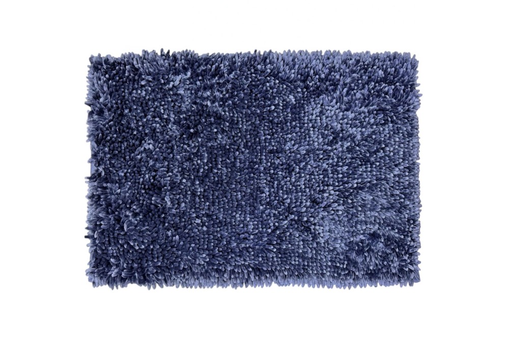 Πατάκι μπάνιου polyester βαρύ με αντιολισθητικό πάτο Dark Blue 50x80cm