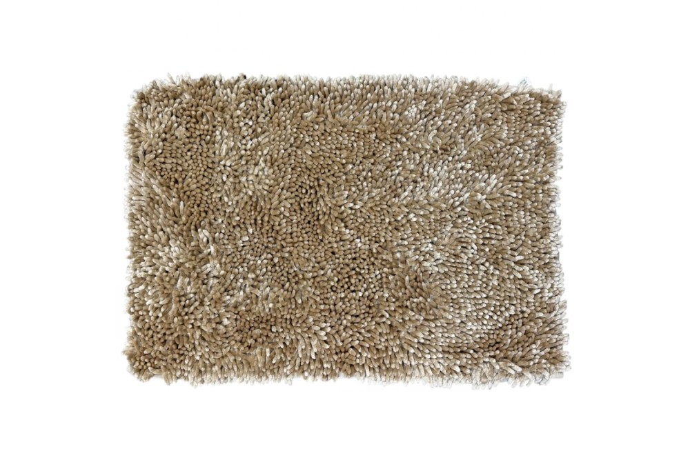 Πατάκι μπάνιου polyester βαρύ με αντιολισθητικό πάτο Beige 50x80cm