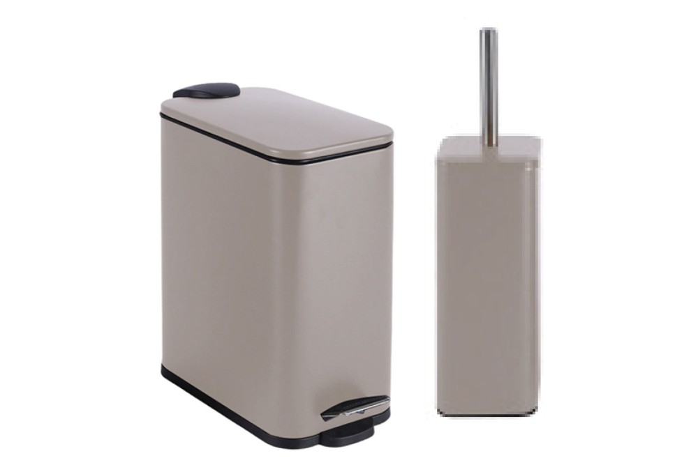 Πεντάλ μεταλλικό 5lt & Πιγκάλ Beige ΣΕΤ 2τεμ.