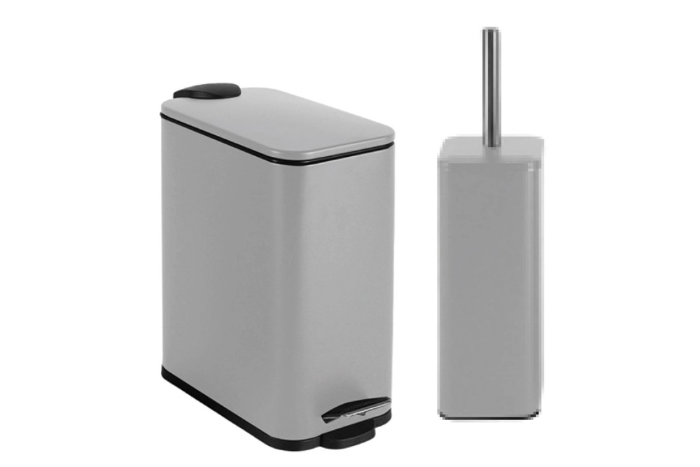 Πεντάλ μεταλλικό 5lt & Πιγκάλ Grey ΣΕΤ 2τεμ.