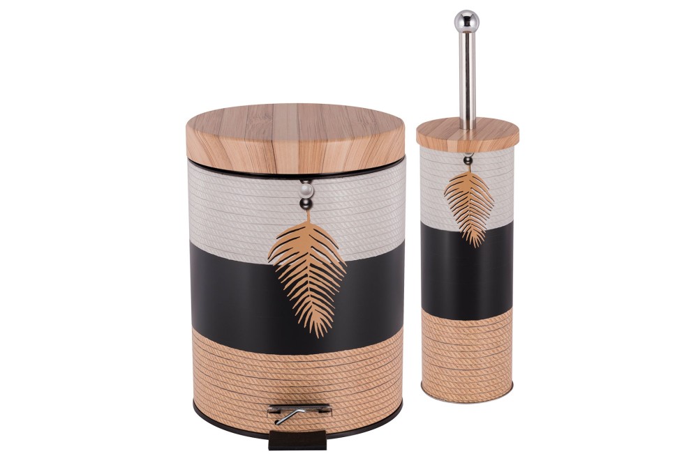 Πεντάλ μεταλλικό 5lt & Πιγκάλ Fern ΣΕΤ 2τεμ.