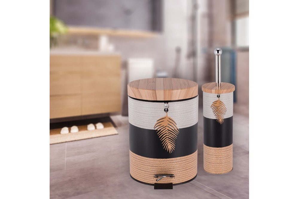 Πεντάλ μεταλλικό 5lt & Πιγκάλ Fern ΣΕΤ 2τεμ.