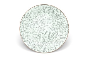 Πιάτο Πορσελάνης Ρηχό Inglaze Mint Dots 23cm.