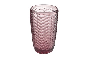 Ποτήρι Νερού Purple Chevron 380ml Σετ 6τμχ