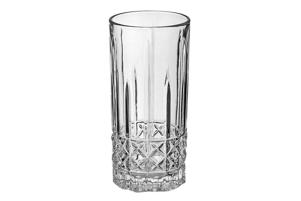 Ποτήρι Νερού Σωλήνα σκαλιστό 345ml Σετ 6τμχ