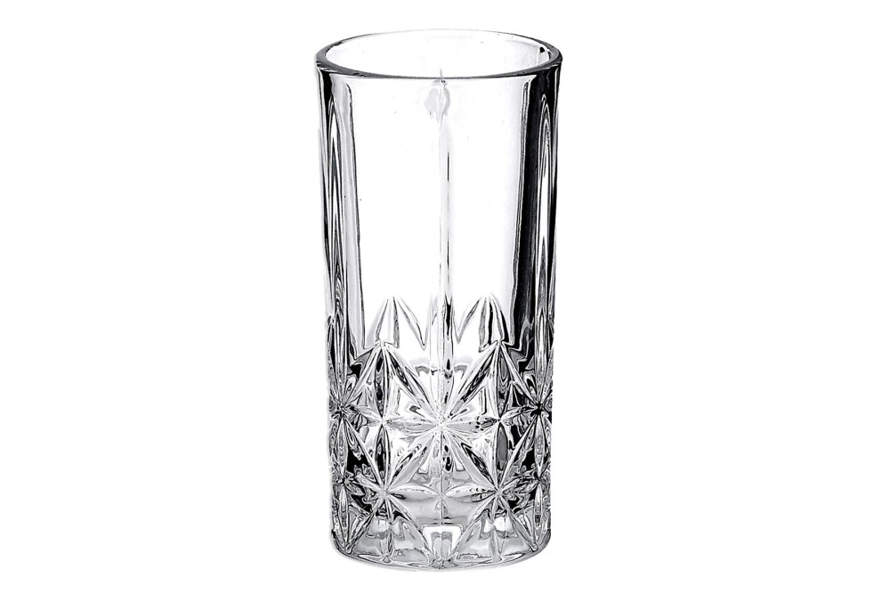 Ποτήρι Νερού Σωλήνα σκαλιστό 345ml Σετ 6τμχ