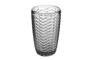 Ποτήρι Νερού Grey Chevron 380ml Σετ 6τμχ