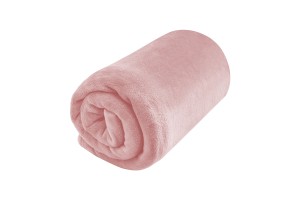 Κουβέρτα Flannel Super Soft Διπλή 200x220cm ροζ χρώμα