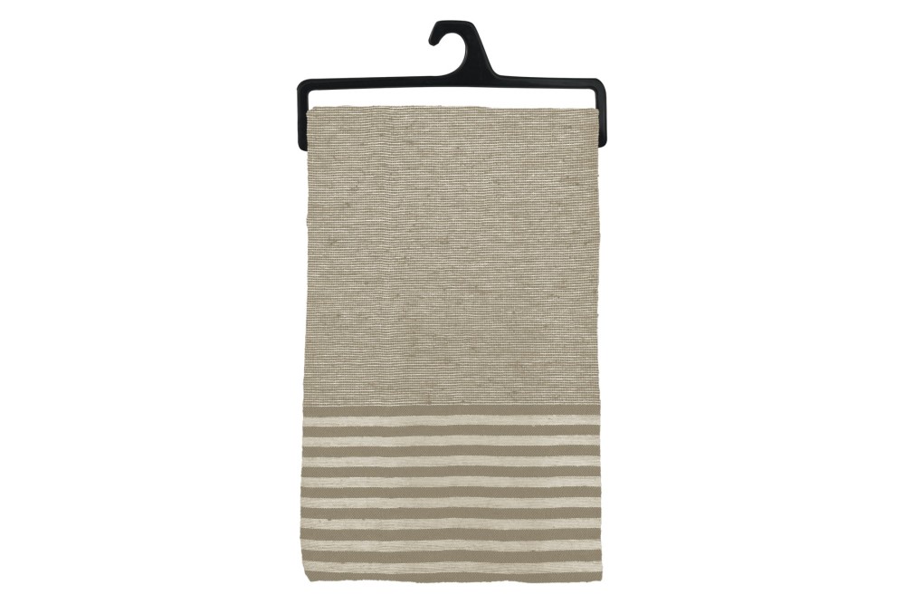 Ριχτάρι με Φάσα Ριγέ Τριθέσιο Beige 180x280cm