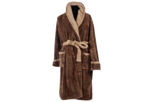 Ρόμπα με κουκούλα Flannel Ανδρική / Γυναικεία Brown Extra Large