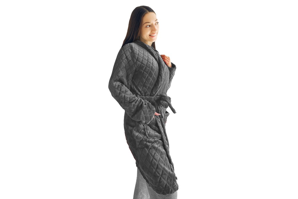 Ρόμπα Diamond Flannel Ανδρική / Γυναικεία 200gsm Γκρι Large Ρόμπα Diamond Flannel Ανδρική / Γυναικεία 200gsm Γκρι Large