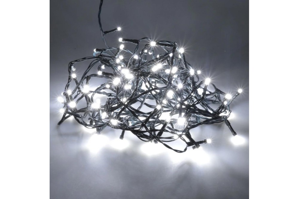 180 φωτάκια ''LED'' 12 μέτρα, πρόγραμμα πράσινο καλώδιο λευκά λαμπάκια