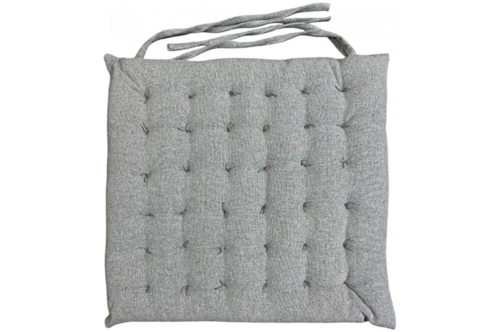 Μαξιλάρι Καρέκλας Υφασμάτινο Ανοικτό Γκρι 40x40cm.