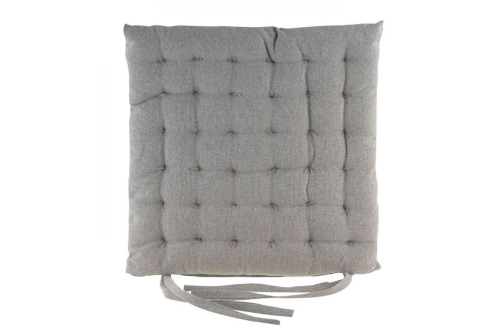 Μαξιλάρι Καρέκλας Υφασμάτινο Ανοικτό Γκρι 40x40cm.