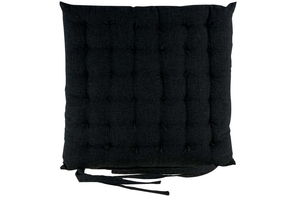 Μαξιλάρι Καρέκλας Υφασμάτινο Μαύρο 40x40cm.