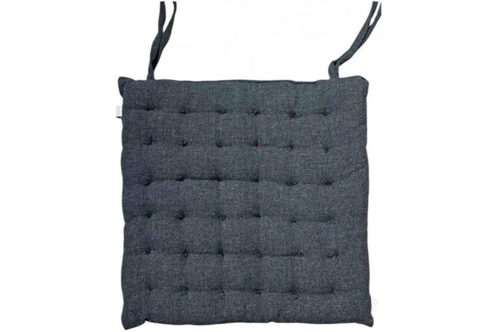 Μαξιλάρι Καρέκλας Υφασμάτινο Ανθρακί 40x40cm.