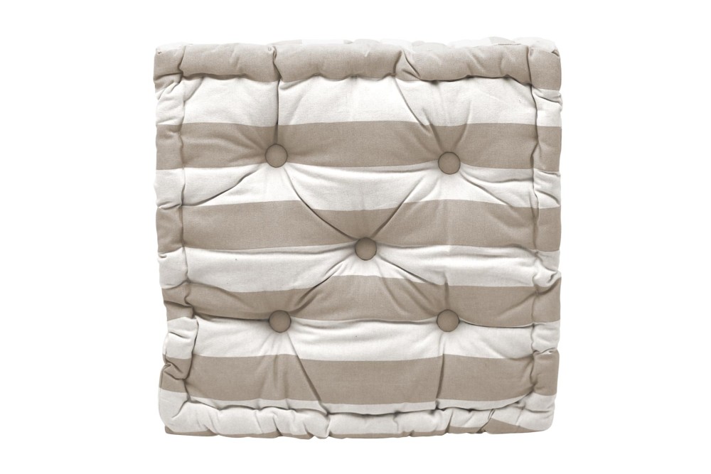 Μαξιλάρα Δαπέδου Beige Stripes XL 48x48cm.