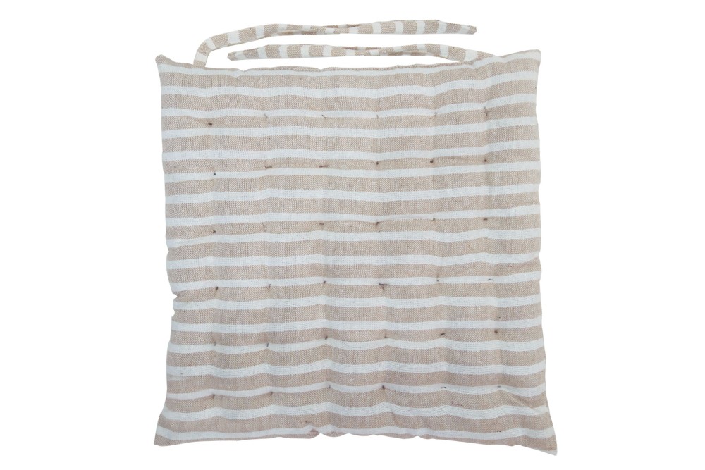 Μαξιλάρι Καρέκλας Ριγέ Beige 40x40cm.