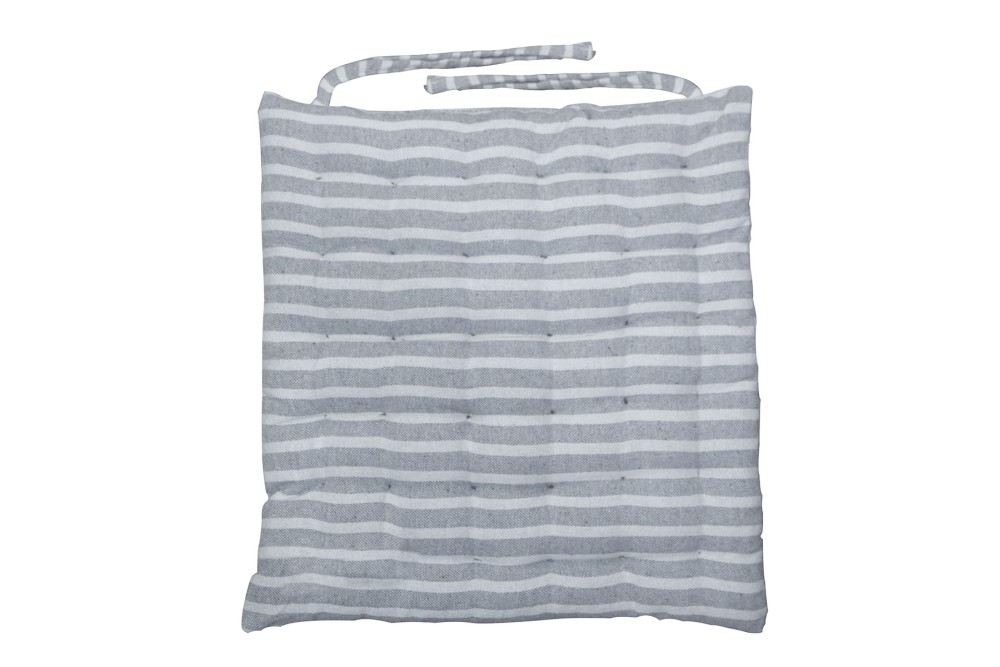Μαξιλάρι Καρέκλας Ριγέ Grey 40x40cm.
