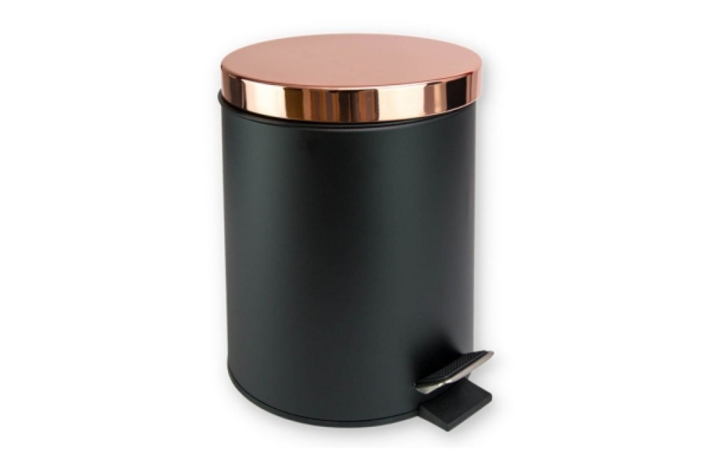 ΠΕΤΑΛ ΜΕΤΑΛΛΙΚΟ 5LT ΜΑΥΡΟ/ΛΕΥΚΟ ΜΕ ΧΑΛΚΙΝΟ ΚΑΠΑΚΙ Νο32809 20x28cm