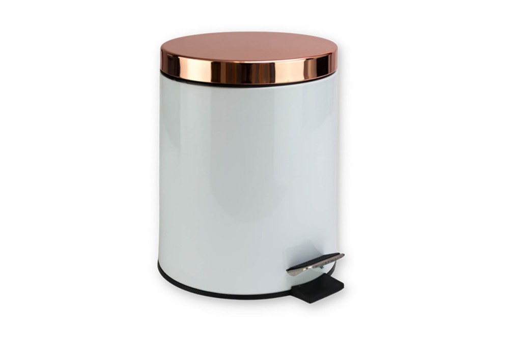 ΠΕΤΑΛ ΜΕΤΑΛΛΙΚΟ 5LT ΜΑΥΡΟ/ΛΕΥΚΟ ΜΕ ΧΑΛΚΙΝΟ ΚΑΠΑΚΙ Νο32809 20x28cm