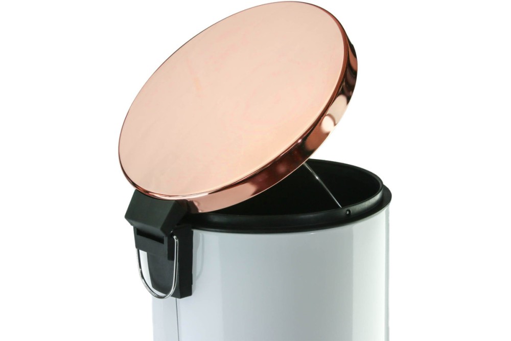 ΠΕΤΑΛ ΜΕΤΑΛΛΙΚΟ 5LT ΜΑΥΡΟ/ΛΕΥΚΟ ΜΕ ΧΑΛΚΙΝΟ ΚΑΠΑΚΙ Νο32809 20x28cm