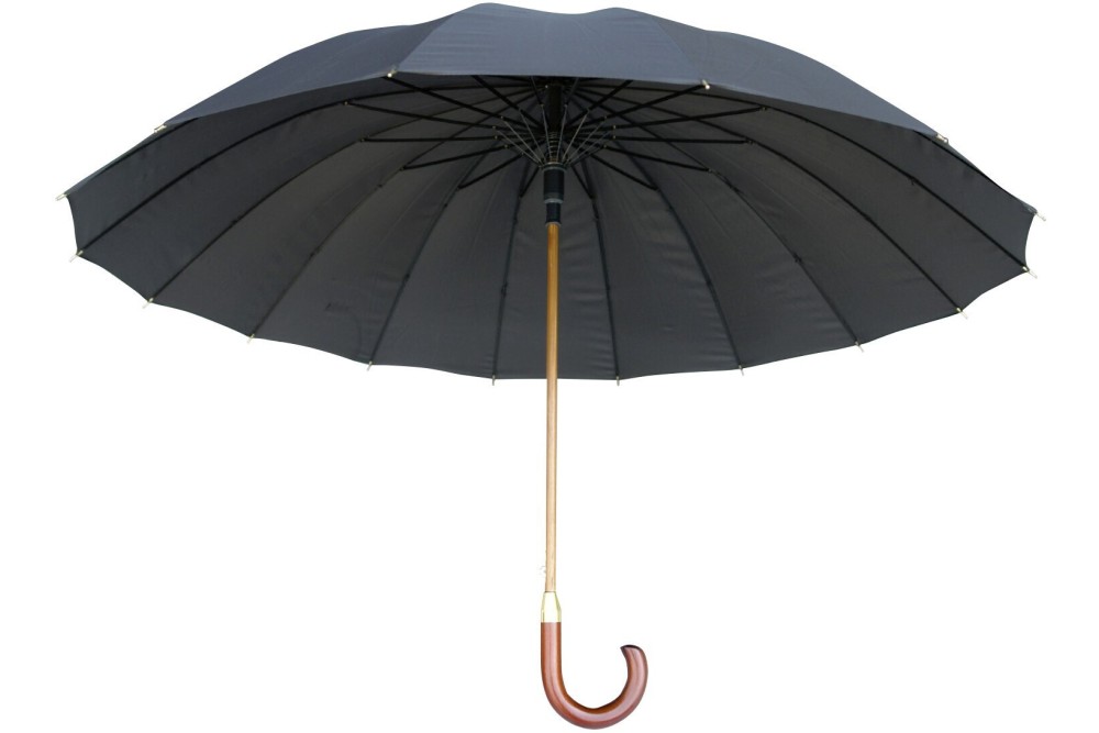 Chanos 0156 Αυτόματη Ομπρέλα Βροχής με Μπαστούνι Μαύρη