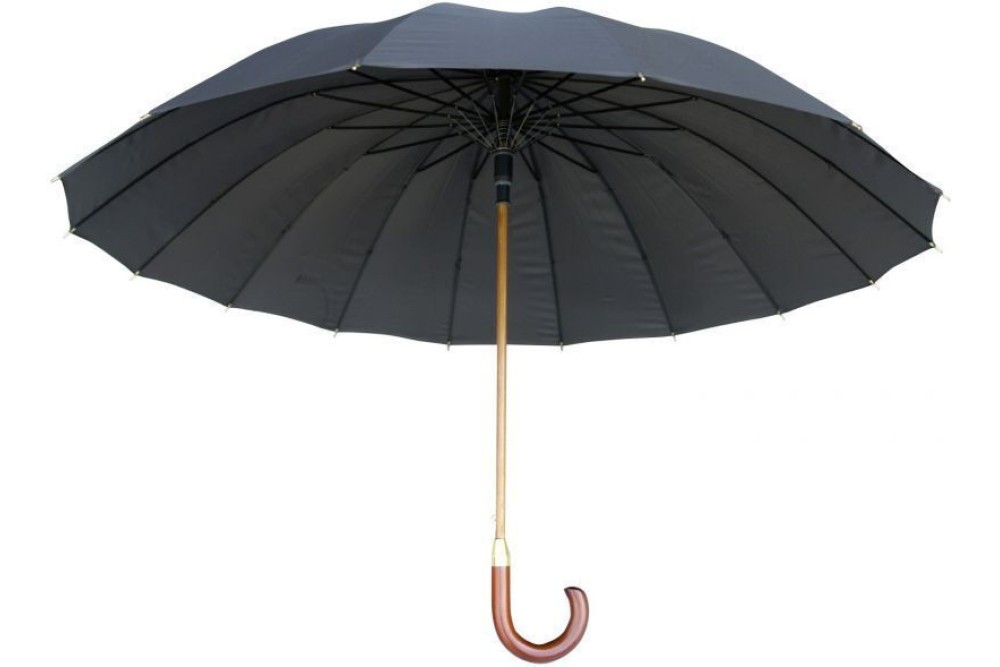 Chanos 0156 Αυτόματη Ομπρέλα Βροχής με Μπαστούνι Μαύρη