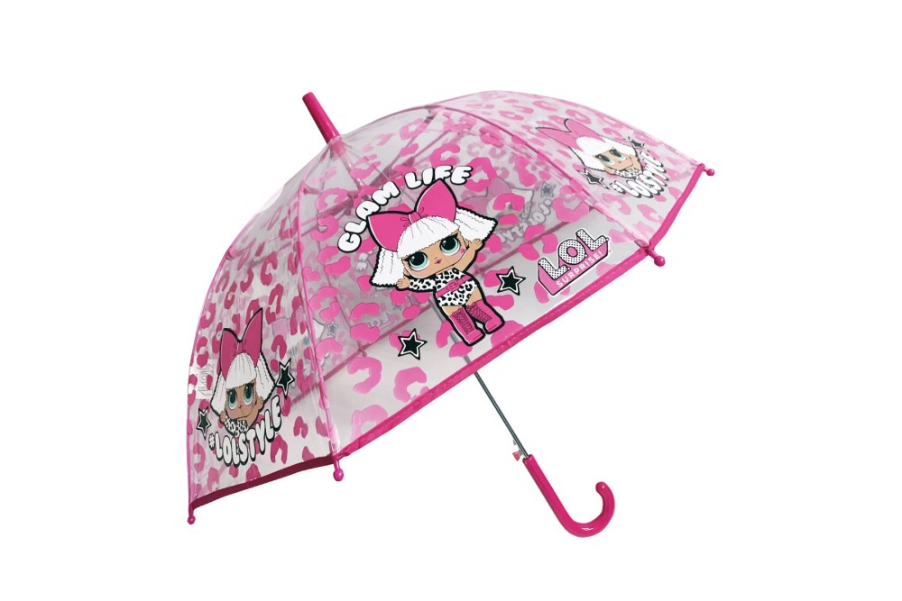 Ομπρέλα Βροχής Παιδική Αυτόματη με Μπαστούνι Glam Life 45cm