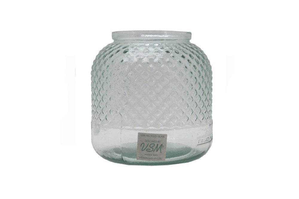 Γυάλα Ανάγλυφη Διάφανη Diamante φ19Χ19εκ 5949/0011246 Κ/4