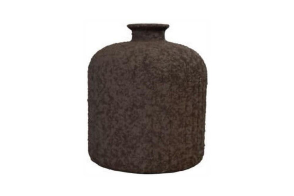 Διακοσμητικό Βάζο Κεραμικό Daroca Καφέ 18cm