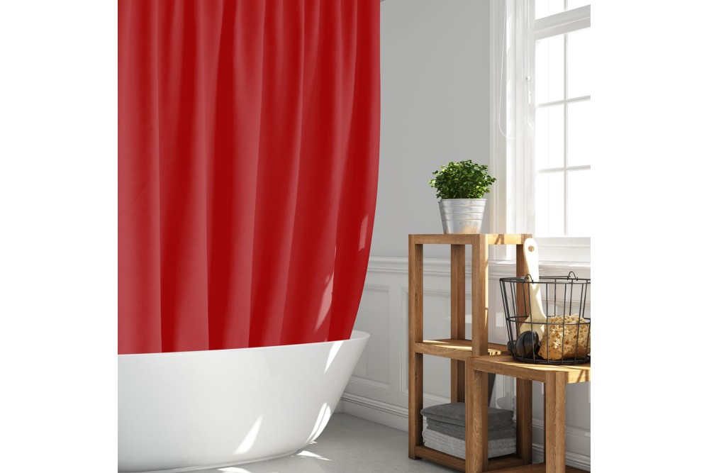 Κουρτίνα Μπάνιου Υφασμάτινη Red 180x200cm.