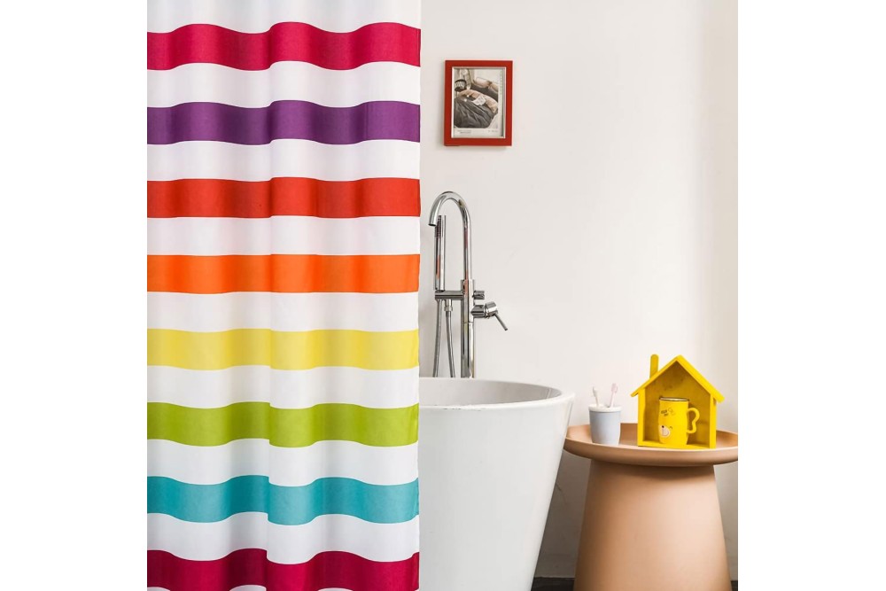 Κουρτίνα Μπάνιου Υφασμάτινη Stripes 180x200cm. Κουρτίνα Μπάνιου Υφασμάτινη Stripes 180x200cm.