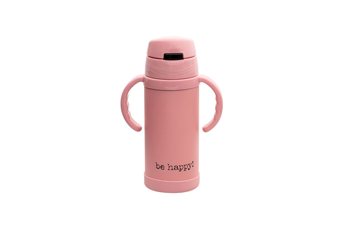 ESTIA ΘΕΡΜΟΣ ΠΑΙΔΙΚΟ SLOGANS ΑΝΟΞΕΙΔΩΤΟ 350ml HAPPY PINK