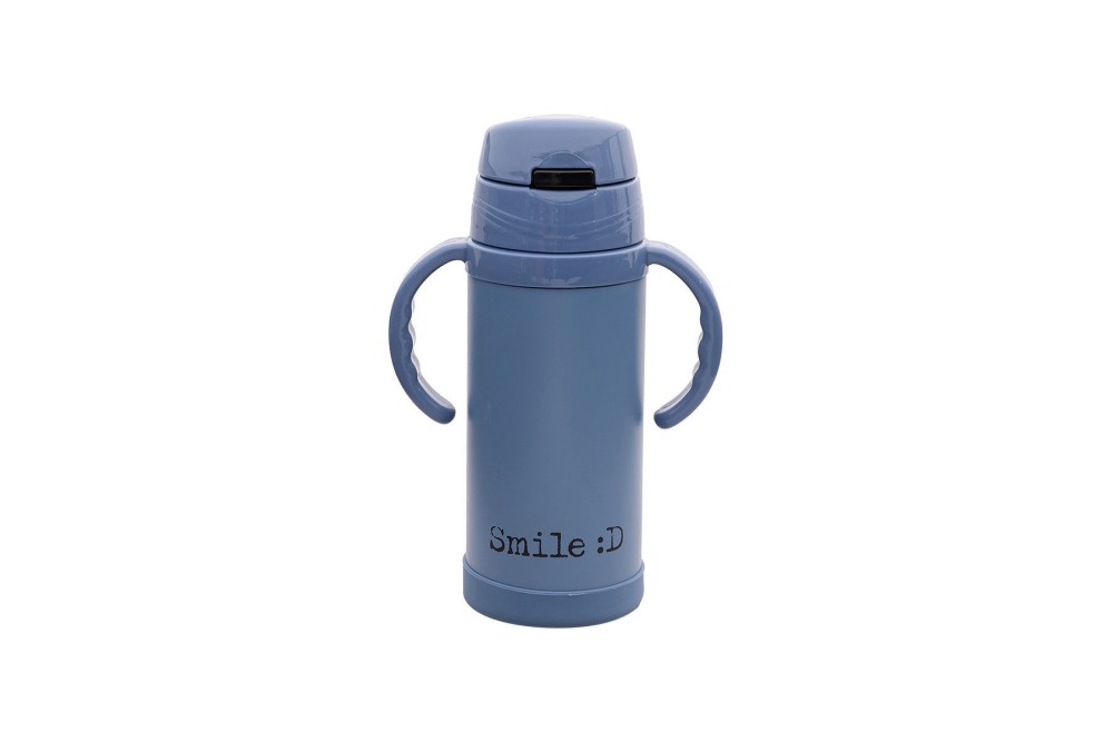 ESTIA ΘΕΡΜΟΣ ΠΑΙΔΙΚΟ SLOGANS ΑΝΟΞΕΙΔΩΤΟ 350ml SMILE BLUE