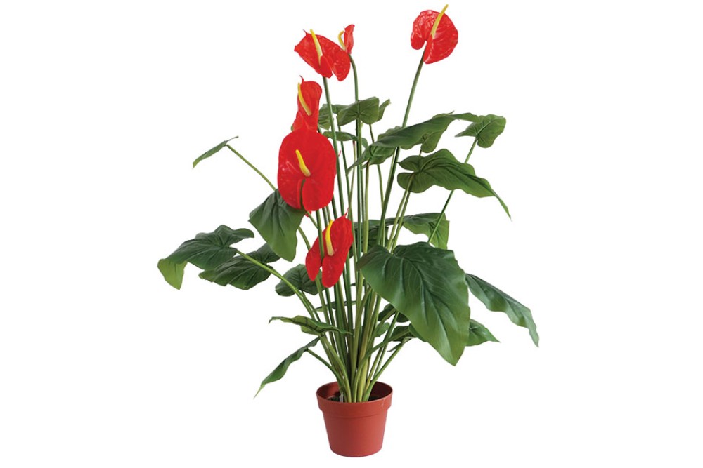 Marhome Τεχνητό Φυτό σε Γλάστρα Ανθούριο 95cm Marhome Τεχνητό Φυτό σε Γλάστρα Ανθούριο 95cm