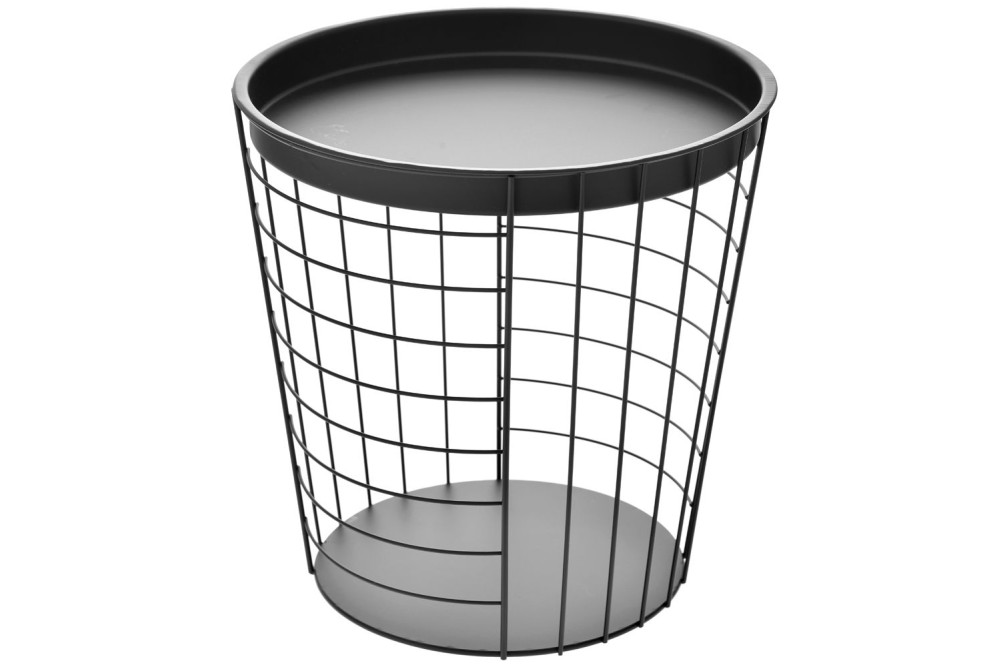 ΜΕΤΑΛΙΚΟ ΤΡΑΠΕΖΙ ΜΕ ΚΑΛΑΘΙ Φ40Χ40ΕΚ ΜΑΥΡΟ