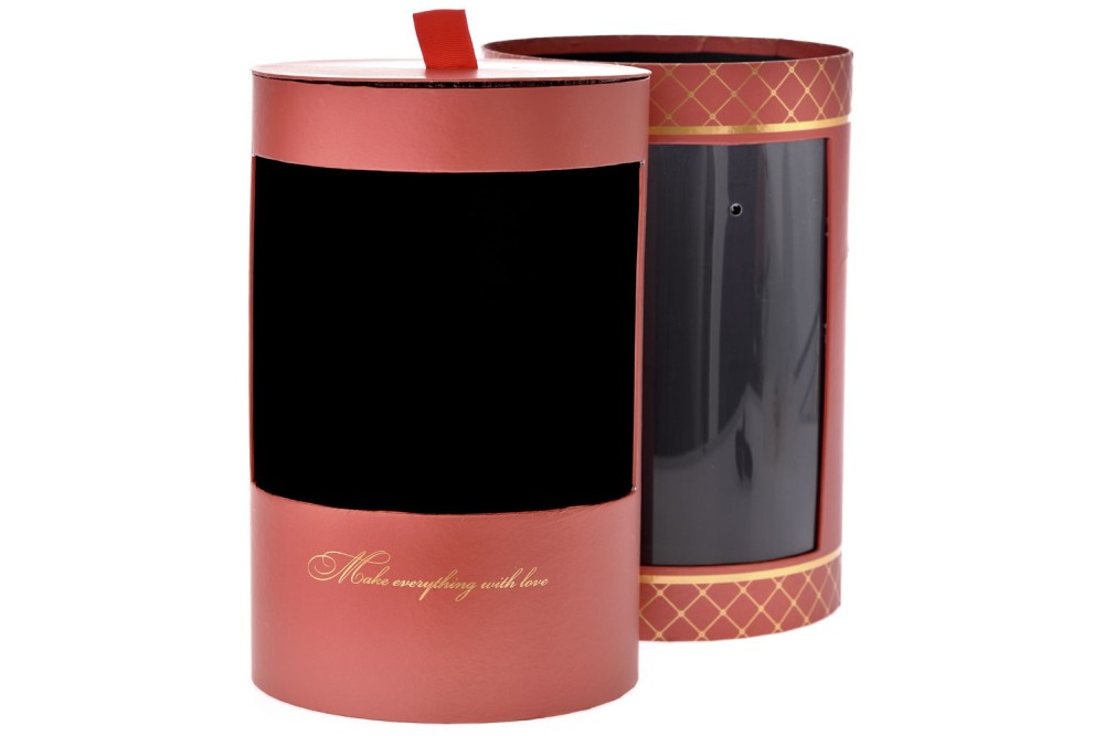 ΚΟΚΚΙΝΟ ΧΑΡΤΙΝΟ ΚΟΥΤΙ ΣΤΡΟΓΓ. ΜΕ ΠΑΡΑΘΥΡΟ Φ20Χ31ΕΚ