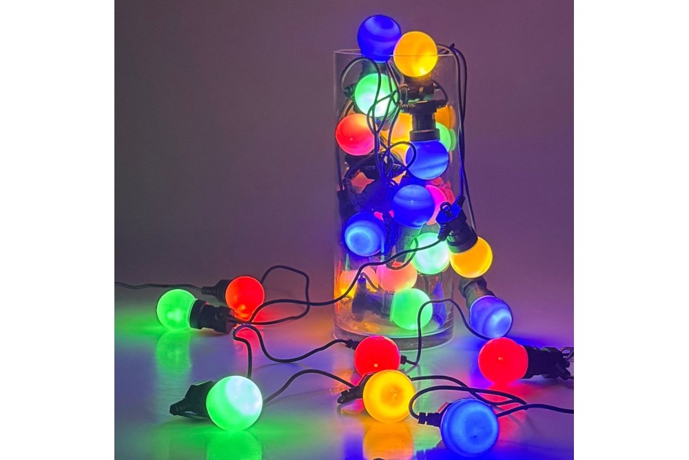 ΛΑΜΠΑΚΙ ΚΗΠΟΥ ΠΟΛΥΧΡΩΜΟ ΜΕ 25 LED ΛΑΜΠΕΣ 10ΜΕΤΡΑ