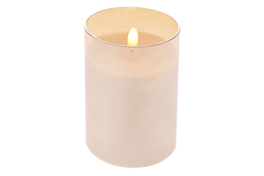 ΚΡΕΜ ΚΕΡΙ LED ΜΠΑΤΑΡΙΑΣ 7.5Χ15 ΕΚ ΣΕ ΜΕΛΙ ΓΥΑΛΙΝΗ ΒΑΣΗ