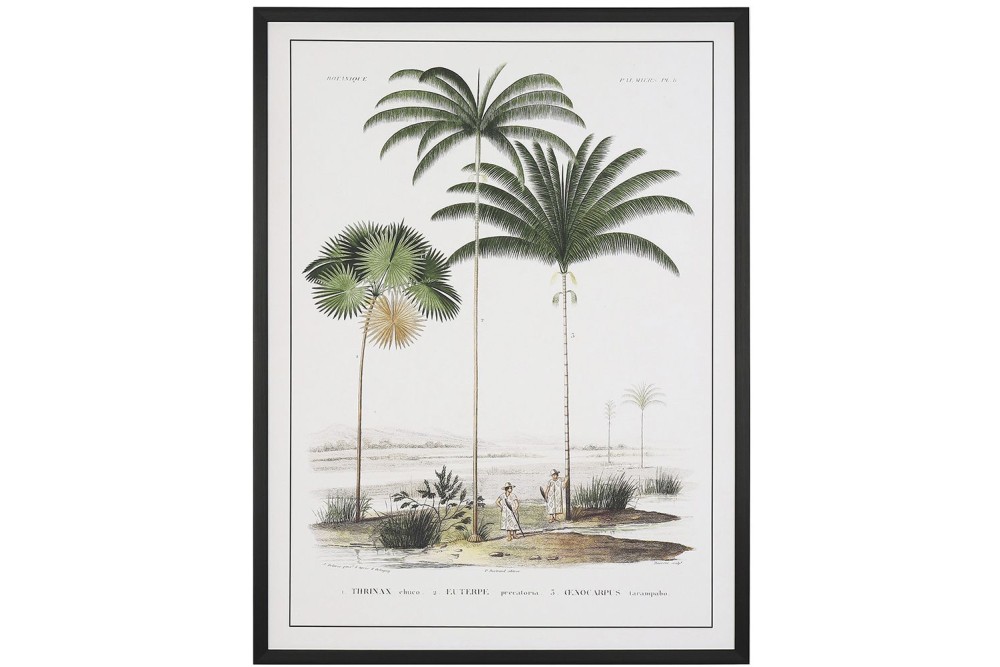 ΠΙΝΑΚΑΣ 60Χ80 ΕΚ ΡΕΤΡΟ ΘΕΜΑ ΜΕ ΦΟΙΝΙΚΕΣ, ΤΥΠΩΜΑ ΣΕ ΚΑΜΒΑ