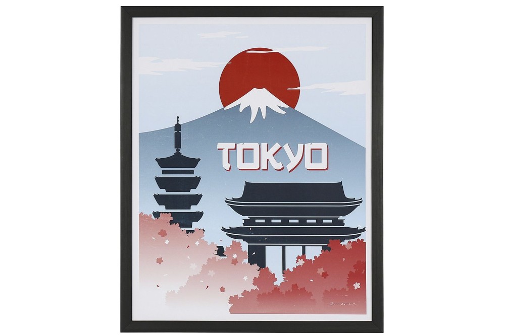 ΠΙΝΑΚΑΣ 40Χ50 ΕΚ ΡΕΤΡΟ ΘΕΜΑ ΤΟΚΙΟ, ΤΥΠΩΜΑ ΣΕ ΚΑΜΒΑ