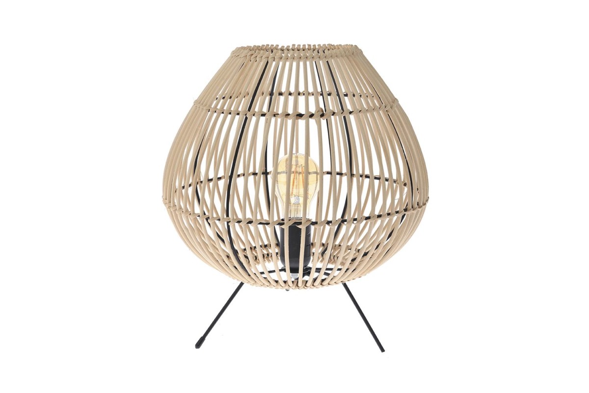 ΕΠΙΤΡΑΠΕΖΙΟ ΛΑΜΠΑΤΕΡ RATTAN Φ31Χ33ΕΚ