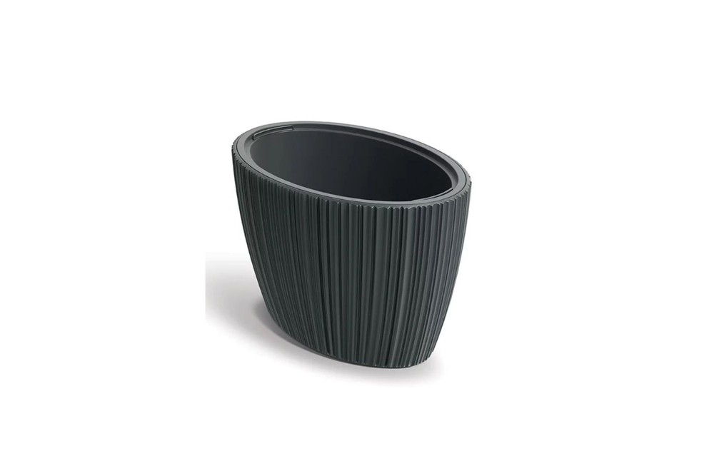 ORO OVAL ΣΚΟΥΡΟ ΓΚΡΙ ΠΛΑΣΤΙΚΟ ΚΑΣΠΩ 40Χ60Χ38ΕΚ