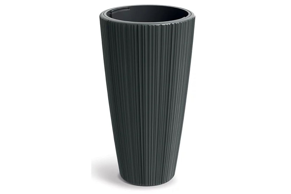 ORO ROUND ΣΚΟΥΡΟ ΓΚΡΙ ΠΛΑΣΤΙΚΟ ΚΑΣΠΩ Φ40Χ73ΕΚ