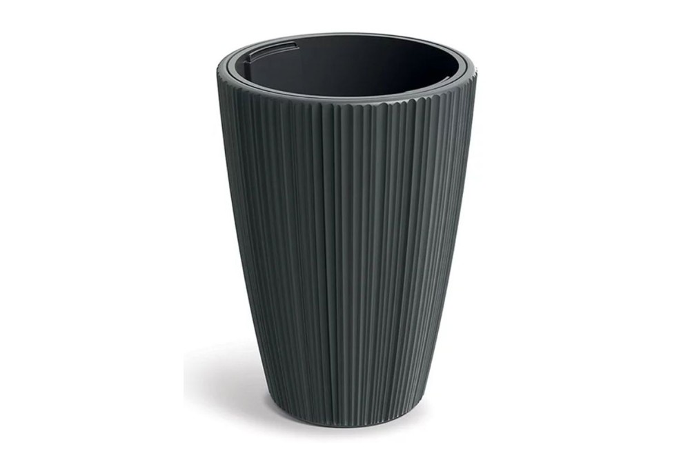 ORO ROUND ΣΚΟΥΡΟ ΓΚΡΙ ΠΛΑΣΤΙΚΟ ΚΑΣΠΩ Φ40Χ55ΕΚ