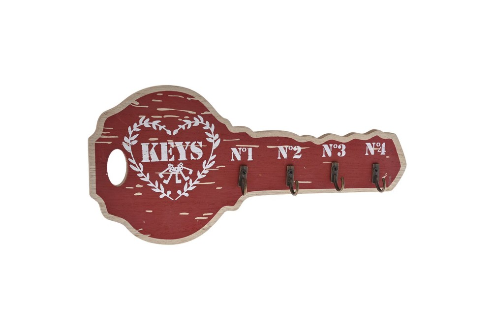 ΞΥΛΙΝΗ ΚΛΕΙΔΟΘΗΚΗ ΚΟΚΚΙΝΟ ΚΛΕΙΔΙ 30Χ14 ΕΚ