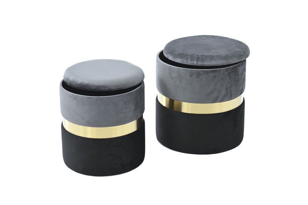 ΣΕΤ 2 ΜΑΥΡΟ ΓΚΡΙ KAI ΧΡΥΣΟ ΣΚΑΜΠΩ 40x40x45 35x35x40EK ΣΕΤ 2 ΜΑΥΡΟ ΓΚΡΙ KAI ΧΡΥΣΟ ΣΚΑΜΠΩ 40x40x45 35x35x40EK