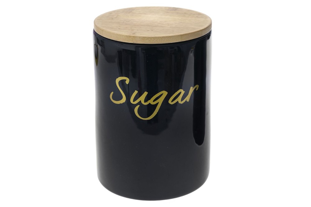 ΜΑΥΡΟ ΚΕΡΑΜΙΚΟ ΔΟΧΕΙΟ SUGAR ΜΕ BAMBOO ΚΑΠΑΚΙ 12X12X17EK 1100ml ΜΑΥΡΟ ΚΕΡΑΜΙΚΟ ΔΟΧΕΙΟ SUGAR ΜΕ BAMBOO ΚΑΠΑΚΙ 12X12X17EK 1100ml