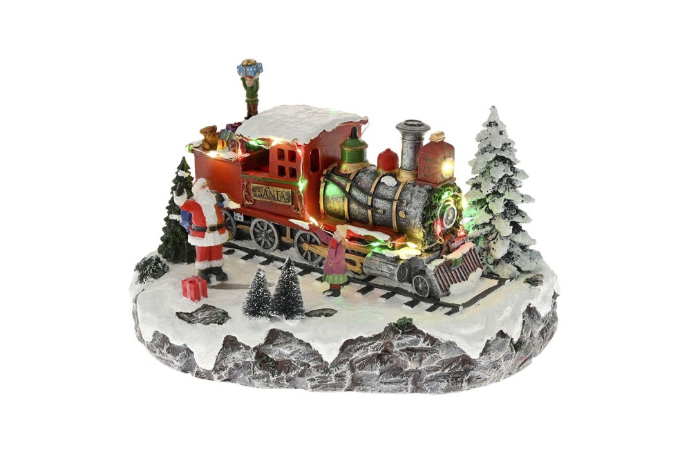 ΧΡΙΣΤΟΥΓΕΝΝΙΑΤΙΚΟ ΤΡΕΝΟ ΑΓΙΟΥ ΒΑΣΙΛΗ ΜΕ ΦΩΣ ΚΑΙ ΚΙΝΗΣΗ 28Χ20Χ16ΕΚ ΡΕΥΜΑΤΟΣ